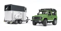 BRUDER 2592 Land Rover s prívesom pre prepravu koní vrátane 1 koňa 1.16