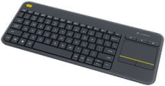 Logitech Wireless Touch Keyboard K400 Plus CZ čierna (920-007151)