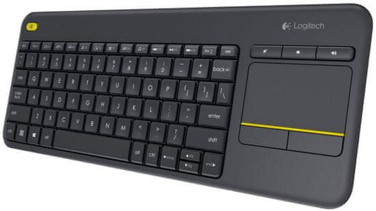 Logitech Wireless Touch Keyboard K400 Plus CZ čierna (920-007151)