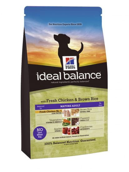 Hill's Ideal Balance Canine Mature Adult s čerstvým kuraťom a hnedou ryžou 2kg