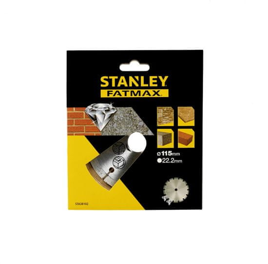 Stanley Diamantový kotúč segmentový na betón/tehly 115 × 22,2 mm (STA38102-XJ)