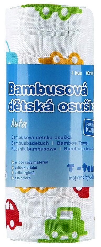 T-tomi Bambusová osuška, 1 kus, Autá