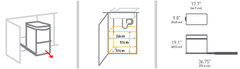 Simplehuman Vstavaný kôš 30 l - rozbalené