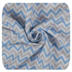 XKKO Bambusová osuška XKKO BMB 90x100 - Scandinavian Baby Blue Chevron