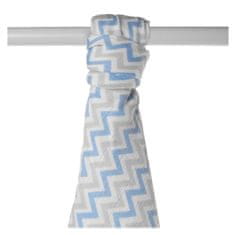 XKKO Bambusová osuška XKKO BMB 90x100 - Scandinavian Baby Blue Chevron