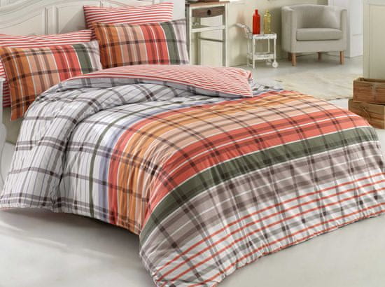 BedTex Obliečky Riva Oranžové 140x200/ 70x90 cm