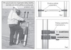 G21 Hliníkový teleskopický rebrík, 2 m