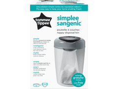 Tommee Tippee Kôš na plienky Sangenic Simplee, sivý