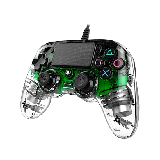 Nacon Wired Compact Controller / PS4, priehľadný zelený (ps4hwnaconwicccgreen)