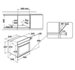 Whirlpool vstavaná teplovzdušná rúra AKZ9 6230 IX + záruka 5 rokov na motor ventilátora