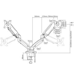 MAX stolný držiak pre dva LCD monitory 13-27“ MTM5120FM - zánovné