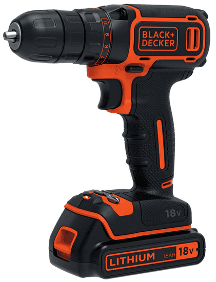 Black+Decker Aku vŕtačka BDCDC18B-QW