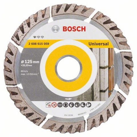 Bosch Diamantový deliaci kotúč Standard for Universal 125 × 22,23 mm