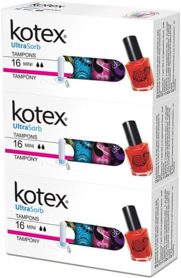 Kotex Tampóny Ultra Sorb Mini 3x 16 ks