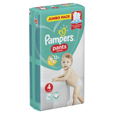 Pampers Pants 4 Maxi (9-15 kg) Jumbo Pack - plienkové nohavičky 52 ks