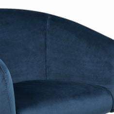 Design Scandinavia Kreslo s kovovou podnožou Rosina, navy blue