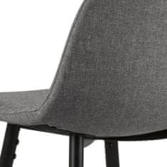 Design Scandinavia Barová stolička Wanda (Súprava 2 ks), čierna/svetlosivá