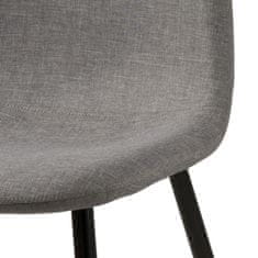 Design Scandinavia Jedálenská stolička Wanda (Súprava 4 ks), svetlosivá