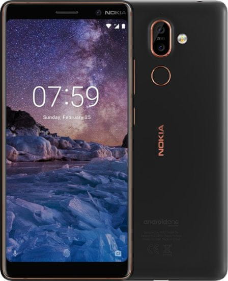 Nokia 7 Plus, Single SIM, 4GB/64GB, Black