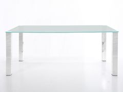 Design Scandinavia Stôl so sklenenou doskou Canton 180 cm, číre sklo