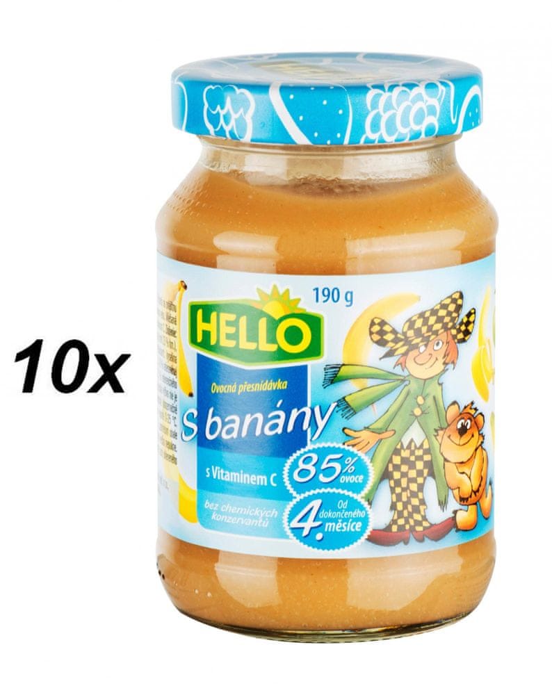 Hello Ovocná přesnídávka s banány 10x190g