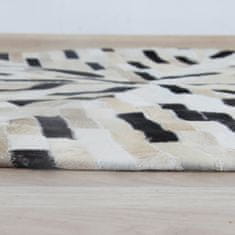 KONDELA Kožený koberec Typ 8 200x200 cm - vzor patchwork