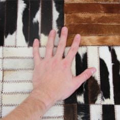 KONDELA Kožený koberec Typ 4 201x300 cm - vzor patchwork