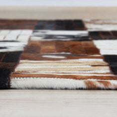 KONDELA Kožený koberec Typ 4 201x300 cm - vzor patchwork