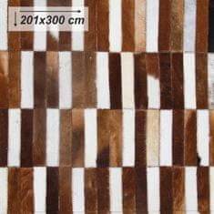 KONDELA Kožený koberec Typ 5 201x300 cm - vzor patchwork