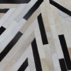 KONDELA Kožený koberec Typ 8 200x200 cm - vzor patchwork