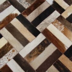 KONDELA Kožený koberec Typ 2 170x240 cm - vzor patchwork