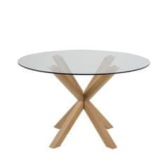 Design Scandinavia Jedálenský stôl Skyline, 119 cm, dub/číra