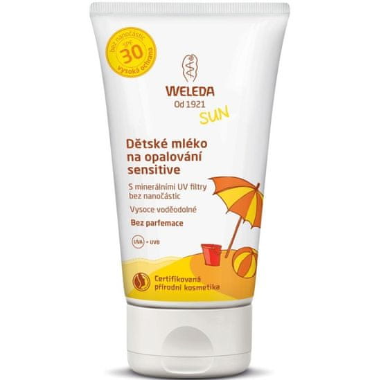 Weleda Dětské mléko na opalování SPF30 sensitive, 150ml