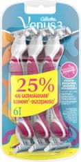 Gillette Simply Venus 3 Plus Pink žiletky 6ks