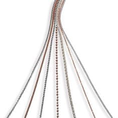 Hot Diamonds Strieborná retiazka Emozioni Silver and Rose Gold Bead CH020