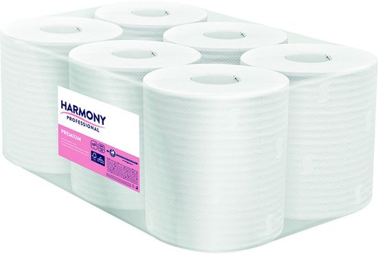 Harmony Uterák Professional 20cm / 125m / 6 ks MAXI celulóza, so stredovým odvíjaním, 2-vrstvý