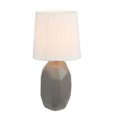 KONDELA Stolná lampa Qenny Typ 3 - hnedá Taupe / biela