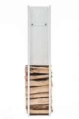 BHM Germany Stojan na drevo Gnister, 120 cm, matná biela
