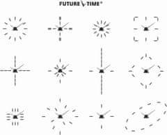 Future Time Dizajnové nalepovacie hodiny FT9600BK čierna - rozbalené