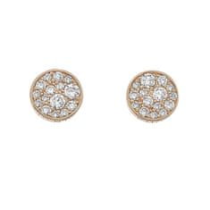 Hot Diamonds Strieborné náušnice Hot Diamonds Emozioni scintilla Rose zlaté DE457