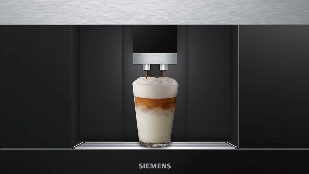 Vstavané kávovary Siemens CT636LES6 funkcie Aroma Double Shot