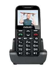 Evolveo EasyPhone XD, čierny, nabíjací stojan