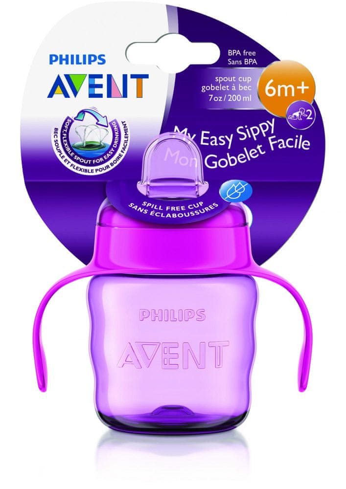 Philips Avent Hrnček pre prvé dúšky Classic 200 ml s držadlami dievča