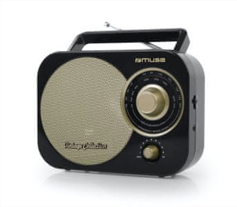 Prenosný radiopříijímač Muse M-055 2 W rockabilly dizajn retro