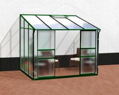 VITAVIA skleník VITAVIA IDA 5200 matné sklo 4 mm + PC 6 mm zelený