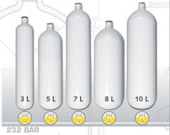 EUROCYLINDER fľaša oceľová 7 L priemer 140 mm 230 Bar