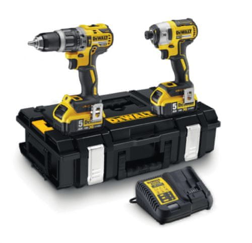 DeWalt Aku vŕtačka + Aku rázový uťahovák DCK266P2-QW