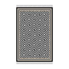 KONDELA Koberec Motive 160x230 cm - čierna / biela