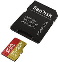 SanDisk microSDHC Extreme 32GB 100 MB/s A1 UHS-I U3 V30 + SD adaptér (SDSQXAF-032G-GN6MA)