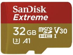 SanDisk microSDHC Extreme 32GB 100 MB/s A1 UHS-I U3 V30 + SD adaptér (SDSQXAF-032G-GN6MA)